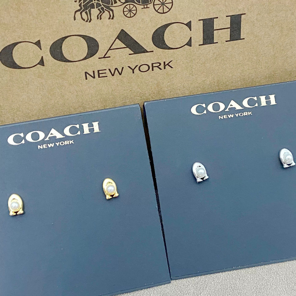 Coach Pearl Alphabet Earrings